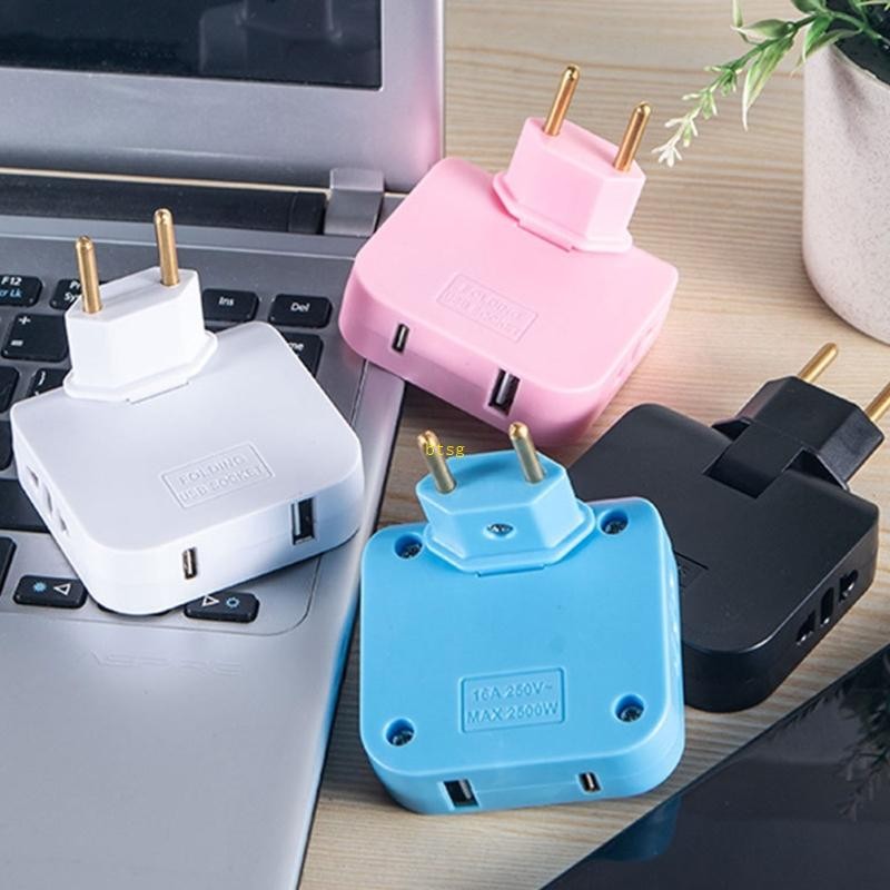 BT Portable Multiple Function 4 8mm EU Power Socket Adapter with 2 ...