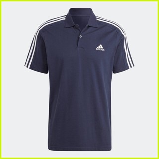 adidas 3-Stripes Polo Shirt (Plus Size) - Purple