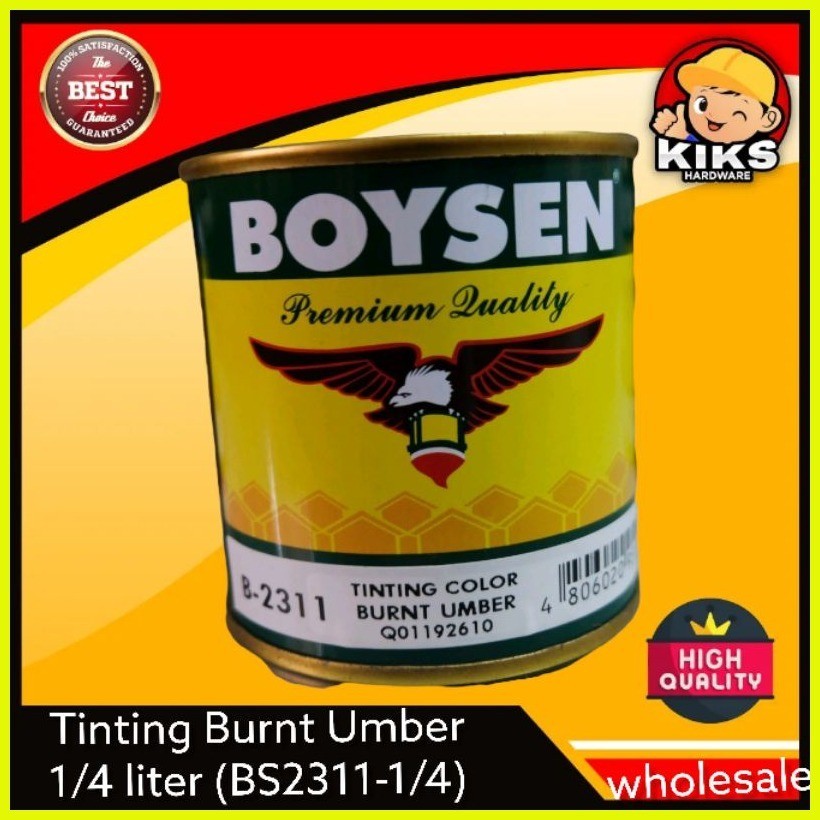 New!] Boysen Tinting Color Burnt Umber 1/4 Liter [Wholesale] | Shopee ...