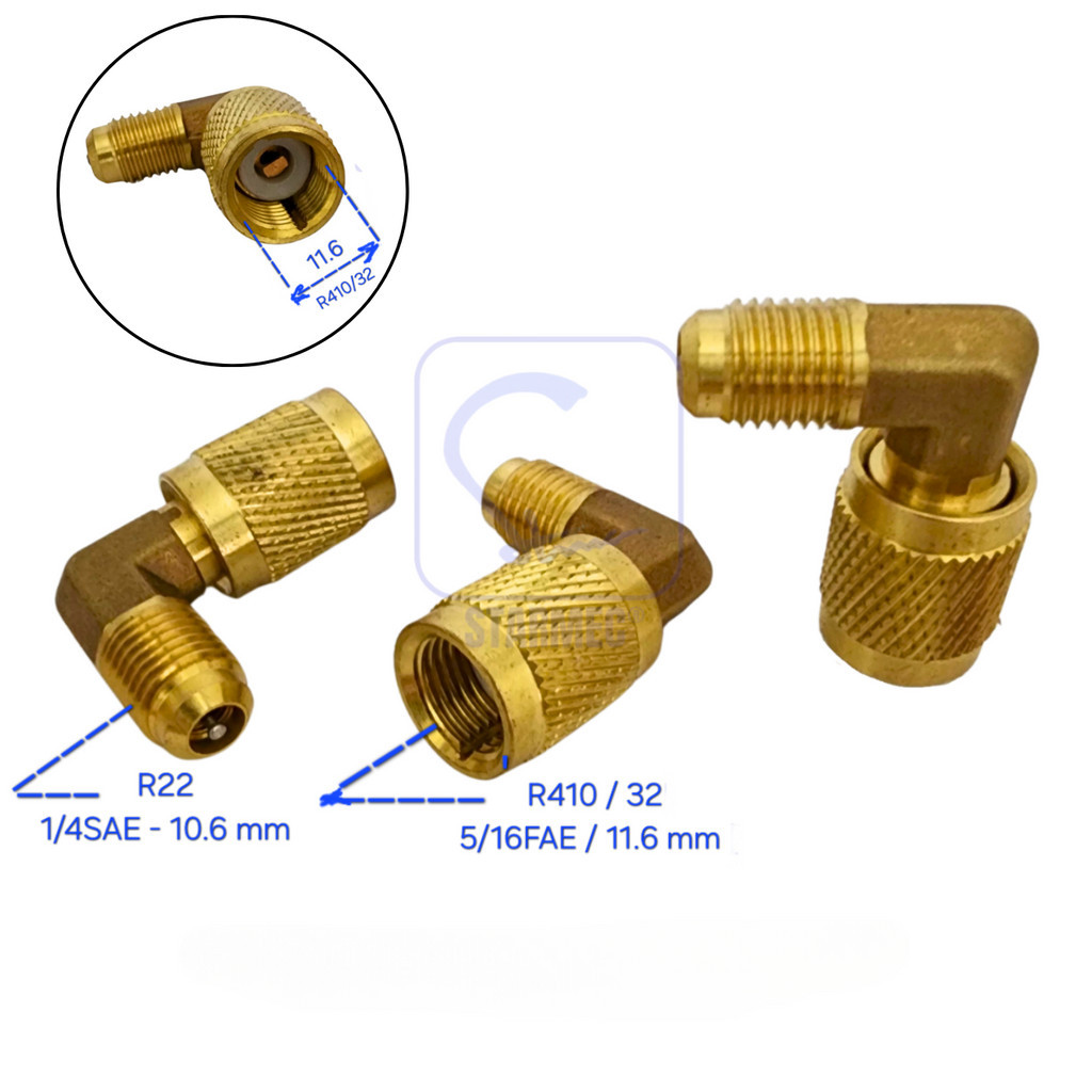 Best Selling!! R32 R410a Bent Connection Adapter | Shopee Philippines