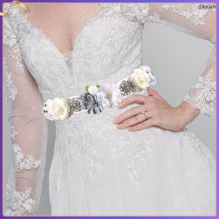 dliyuan Bridal Belt Rhinestone Wedding Dress Accessory Bridesmaid Sash ...