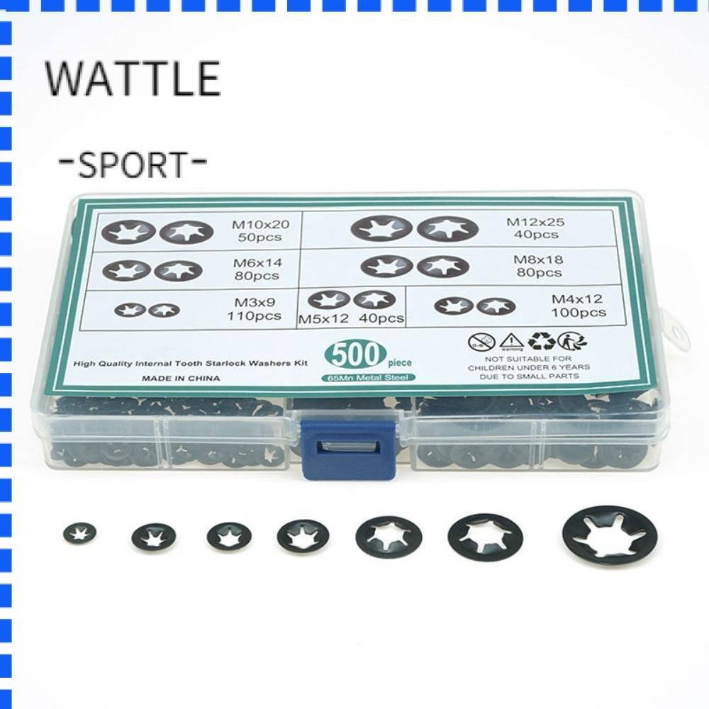 WATTLE 500pcs Push Nuts, M3M12 65 Manganese Steel Truck Nuts, Speed