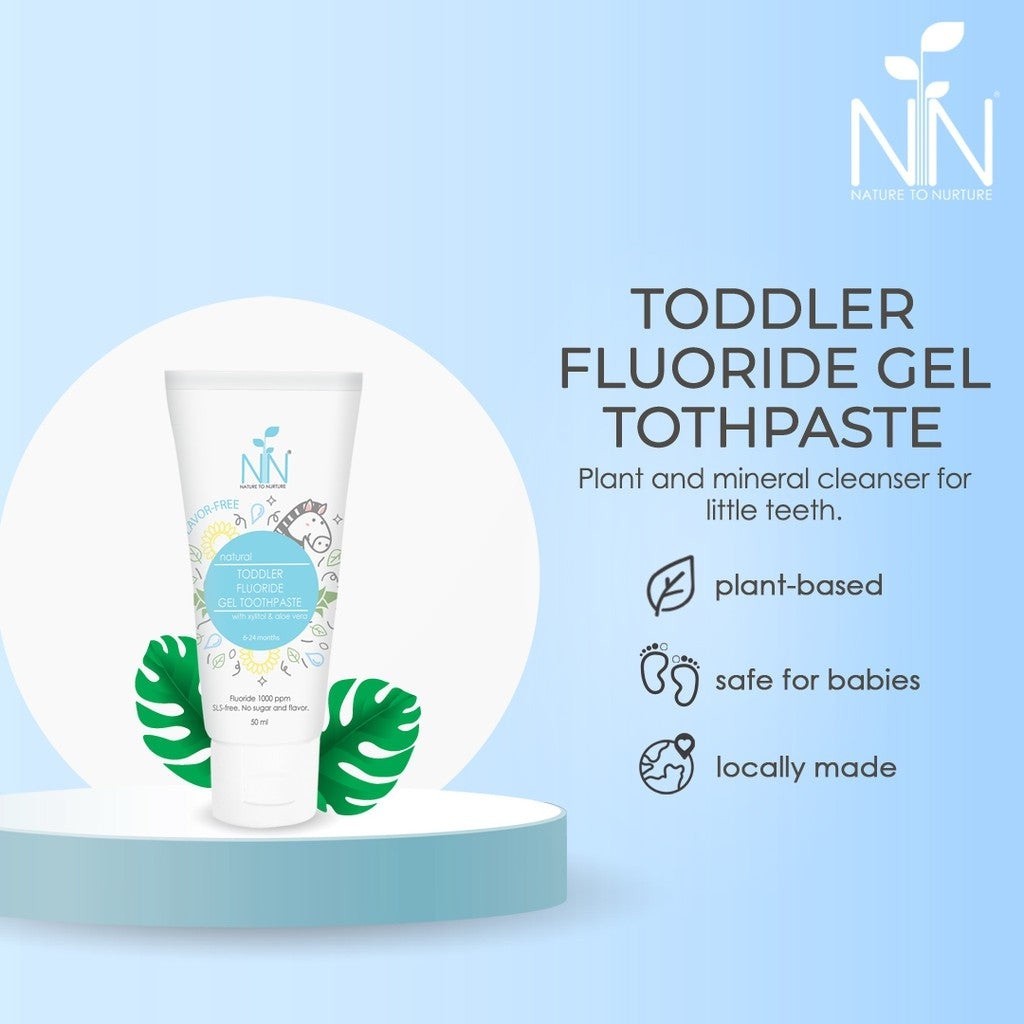 ♞Nature to Nurture Toothpaste Toddler Fluoride Gel Toothpaste Blue (6
