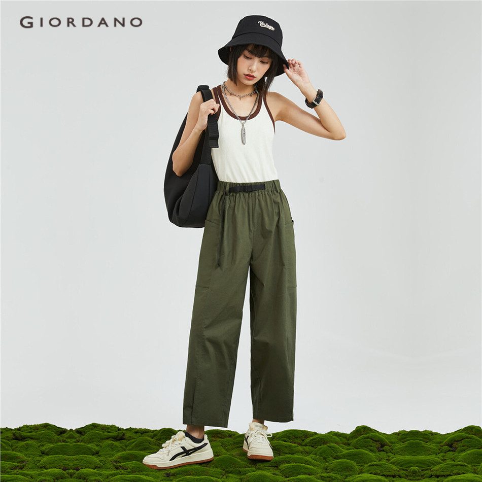 Womens Pants Giordano Ankle Pants GIORDANO Women Elastic Waist