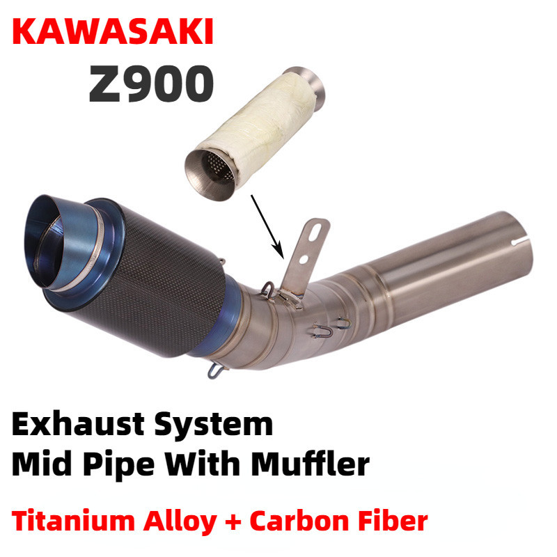 For Kawasaki Z900 20172023 Motorcycle Exhaust System Mid Pipe With