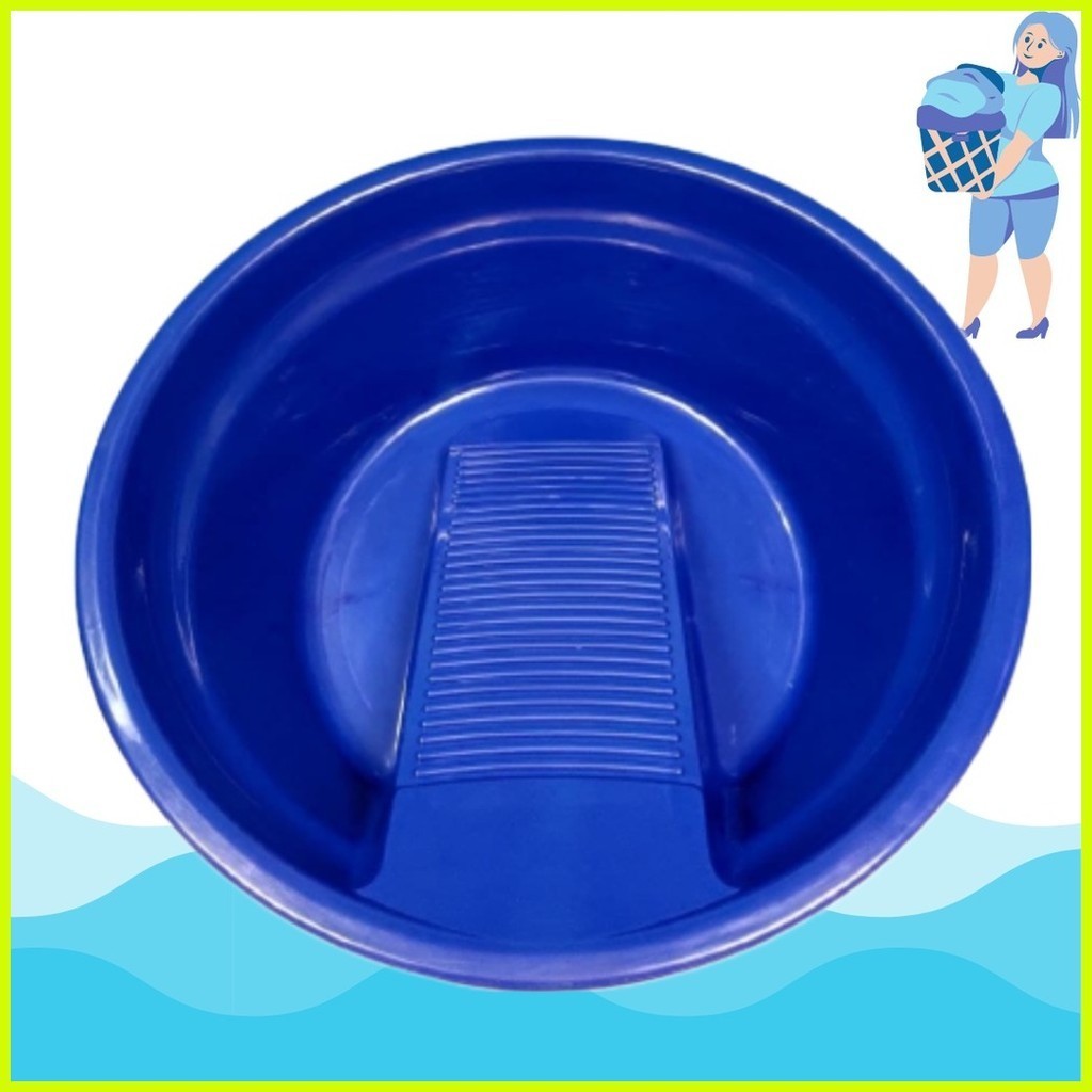 ☢ ℗ Round WASH BASIN with Washing Board (multi-purpose plastic wash ...