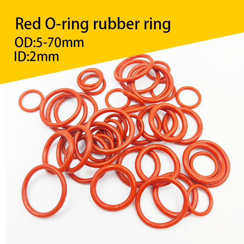 Red Rubber Silicone O-Ring CS2mm *OD5-70mm | Shopee Philippines
