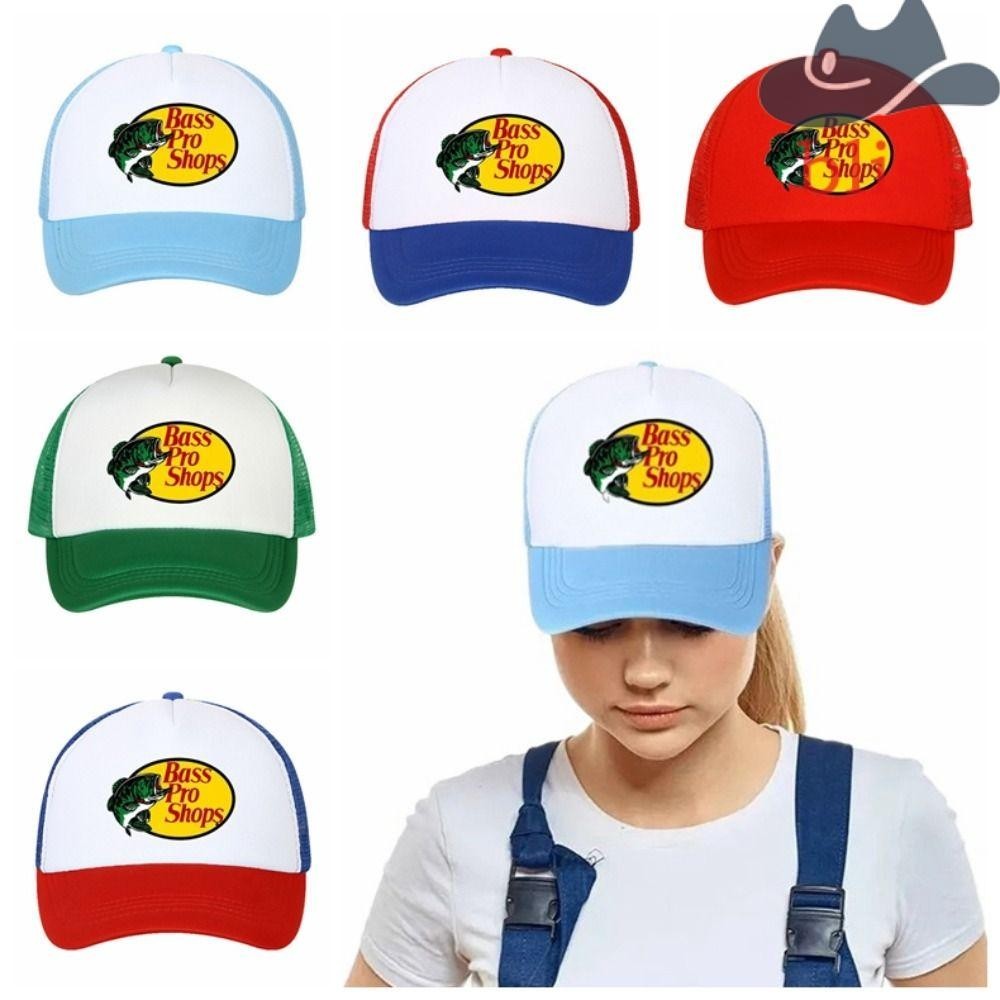 BLISS Cotton Mesh Baseball Cap, Bass Pro Shops Letter Print Outdoor Sun ...