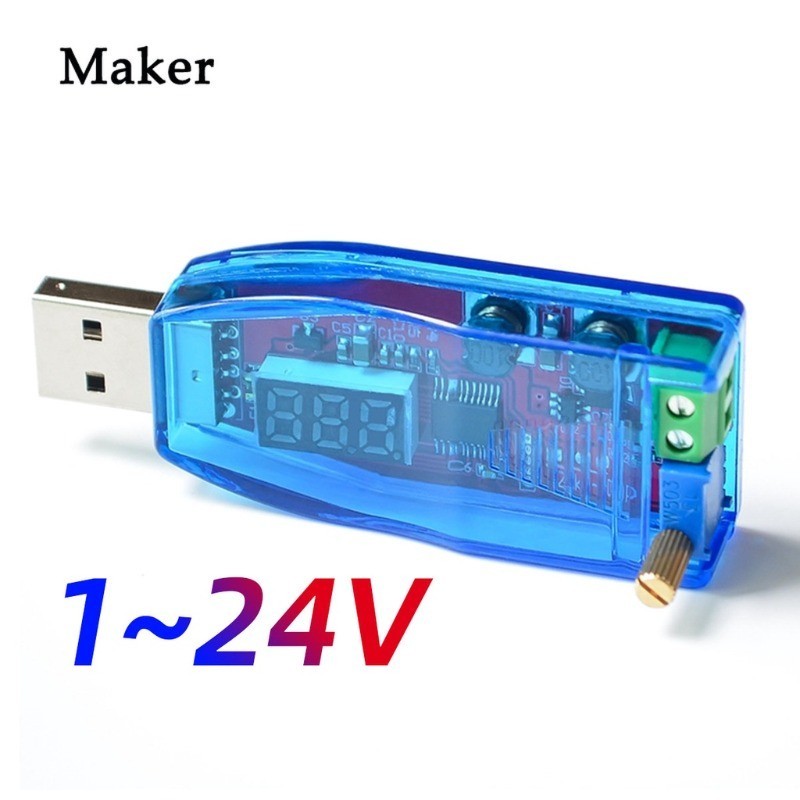 Modulo Alimentatore DC-DC USB – Step Up/Down 5V A 1-24V – Convertitore Buck Boost Con Display