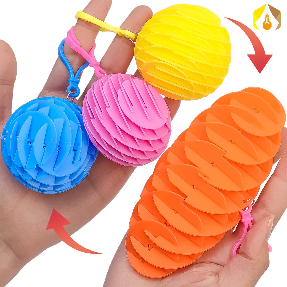 Colorful PVC Durable Deformation Worm Keychain - Fun Relieve Stress ...