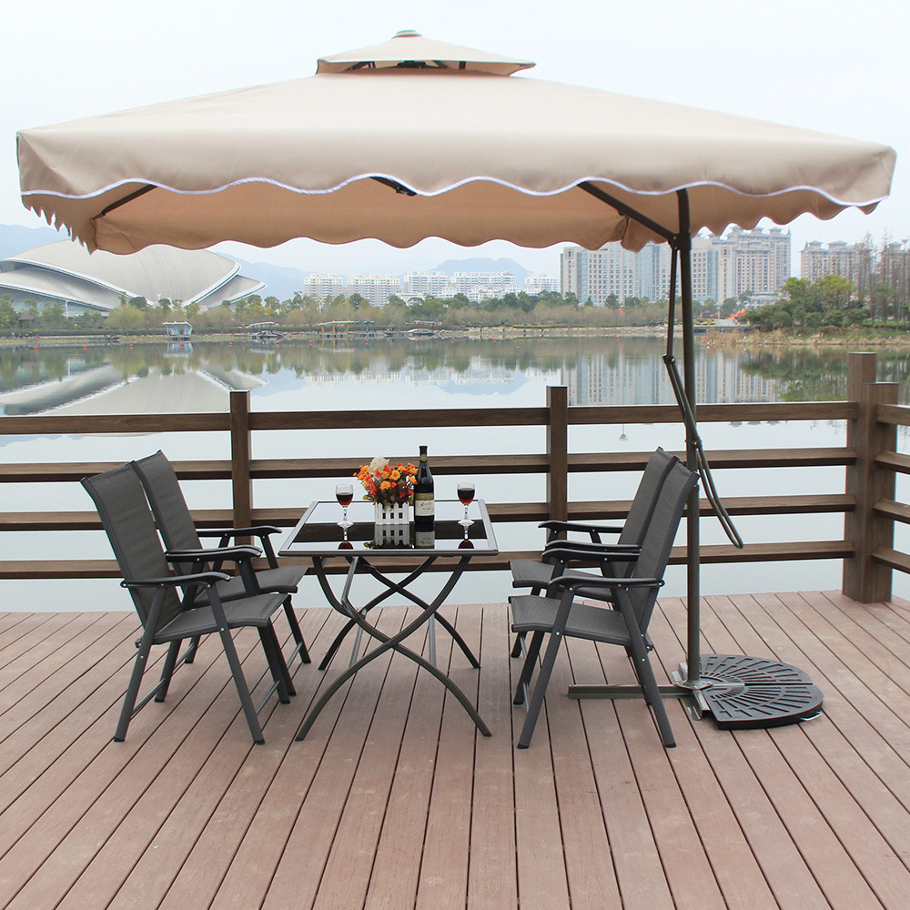 Hectare 6 seater garden furniture outdoor table and chair set with