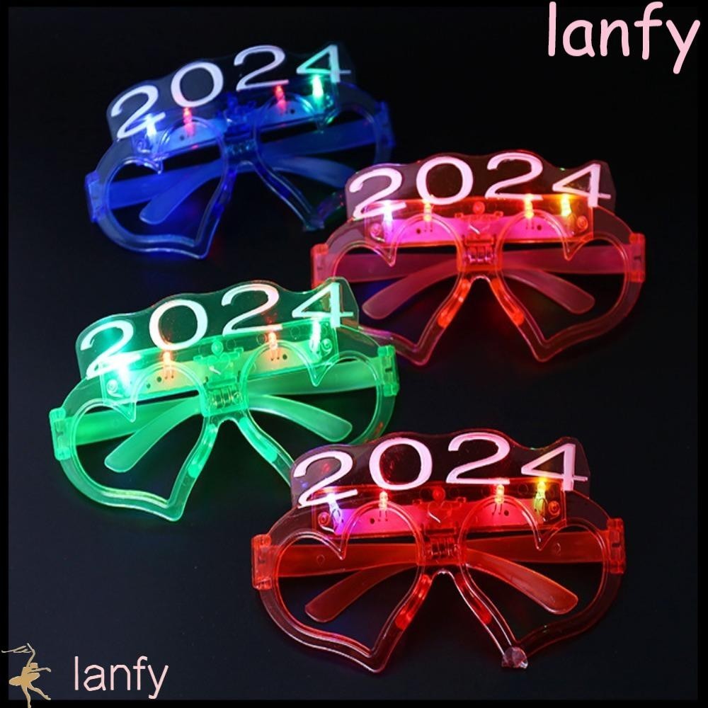 LANFY 2024 Glowing Glasses, 2024 Year Glowing LED Flashing 2024 Glasses