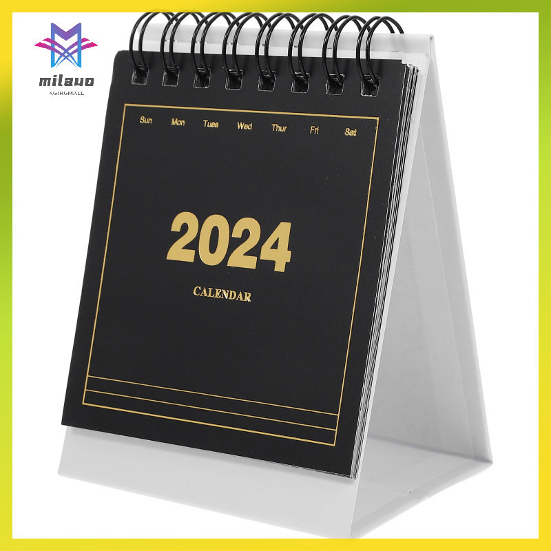 milauo Small Desk Calendar 20242025 Mini Table 20232024 Standing Flip