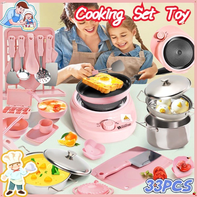 Simulation Mini Kitchen Girl Cooking Set Children Puzzle Play House Toy ...