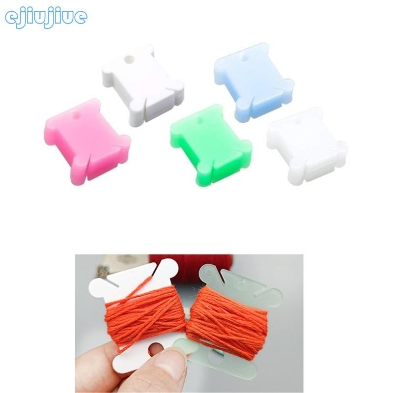 cc 50 Pieces Plastic Floss Bobbins 1 37x1 49in Embroidery Thread Winder ...