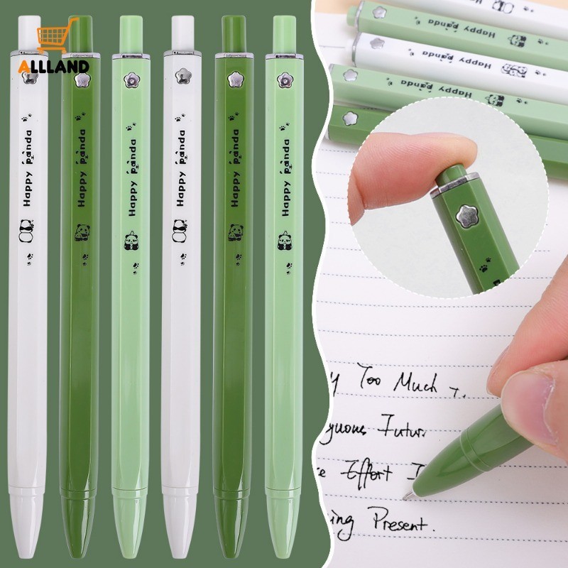 Random Color Cute Cartoon Panda Neutral Pens Press Black Ink Gel Pen ...