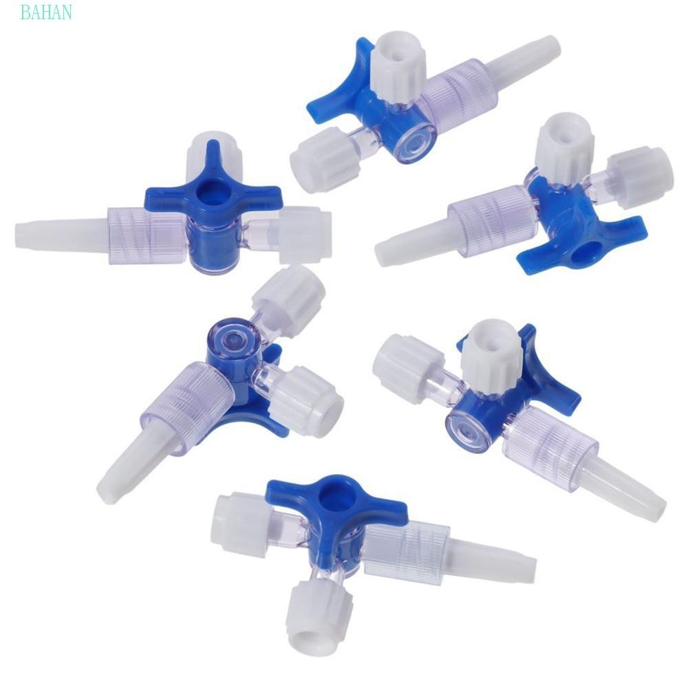 BAHAN 6pcs 3-Way Valve, 3-Way Stopcocks Plastic Ball Valve, Disposable ...