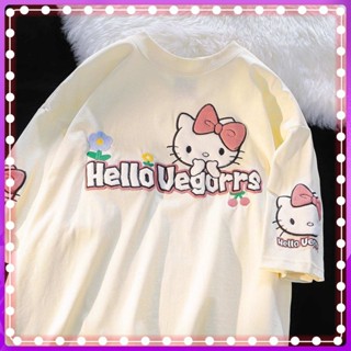 Japanese sweet loose Kawaii cute Hello Kitty blouse long-sleeved T