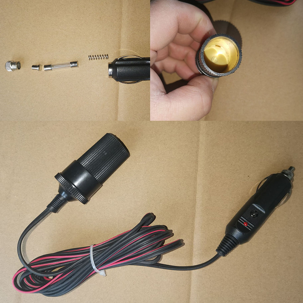 2M/5M Car Lighter Extension Cable 12/24V 10A Car Socket Power Adapter ...