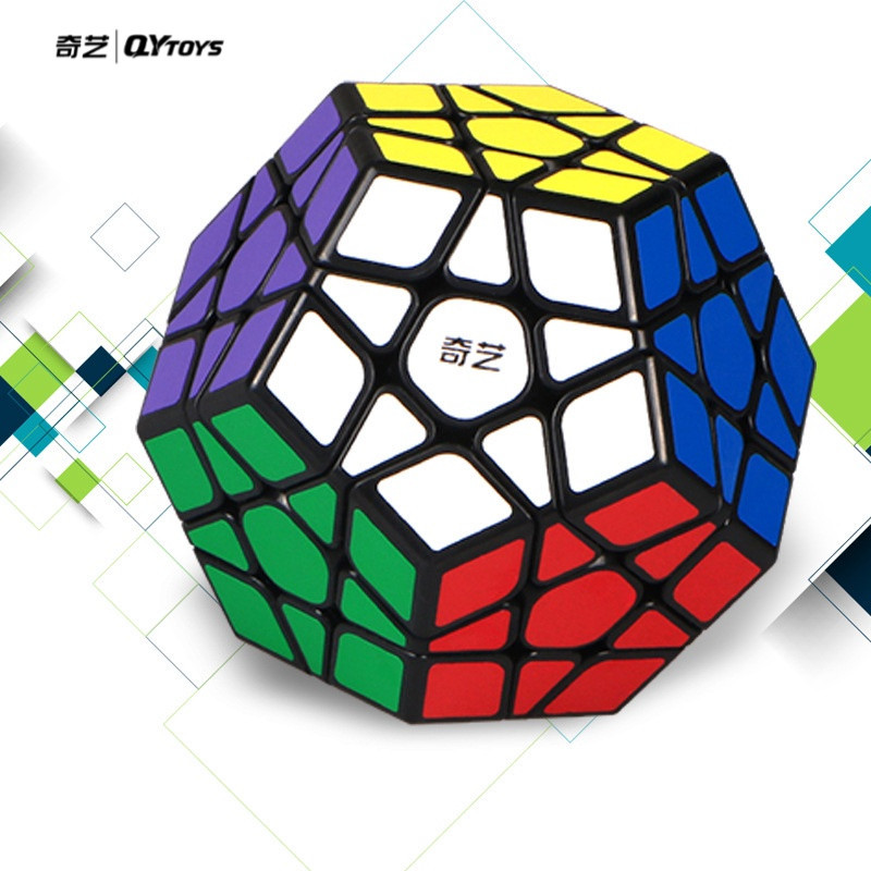 Qiyi Cube Qiheng 3x3 Megaminx Speed Cube Black Sticker Professional ...