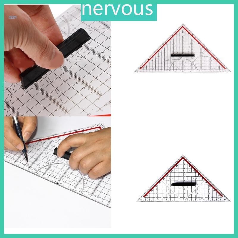 NERV Plastic Protractor Drafting Tool Triangle Set Square with Handle ...