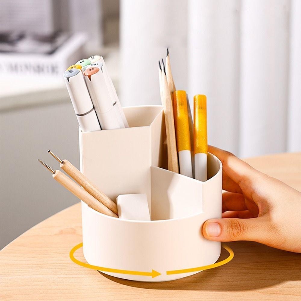 KIPLINER 360° Rotating Pen Holder, Stationery Organizer Storage Box ...