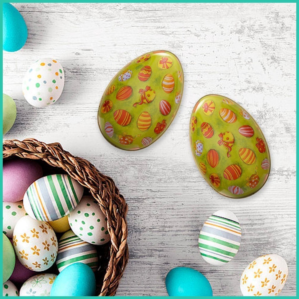 Easter Egg Shaped Box Creative Cute Tins Filler Easter Egg Container