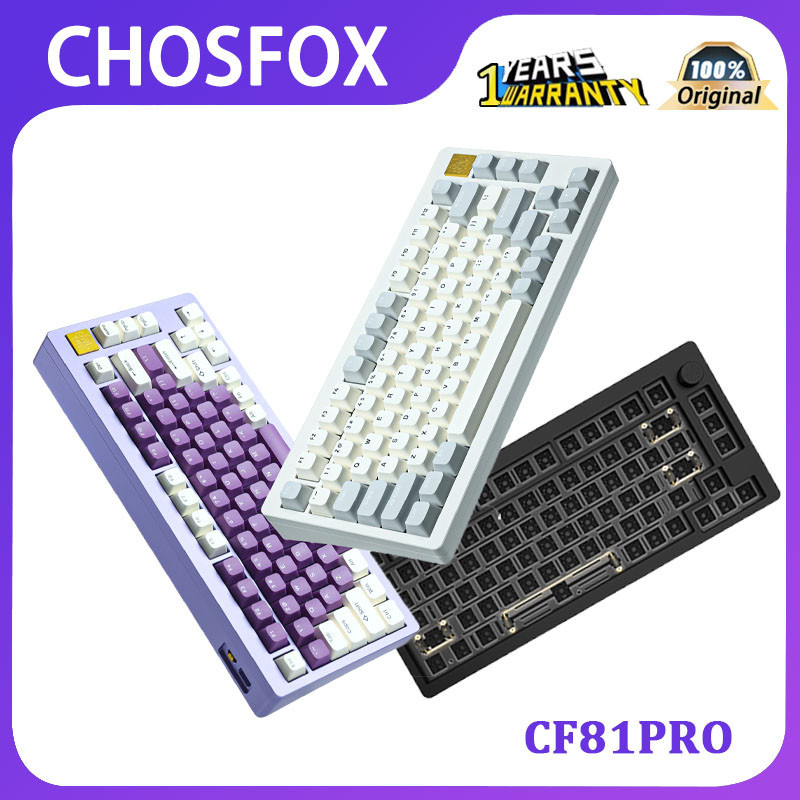 CHOSFOX CF81PRO 75% Keyboard Aluminum Kit Customized hot-swapable three ...