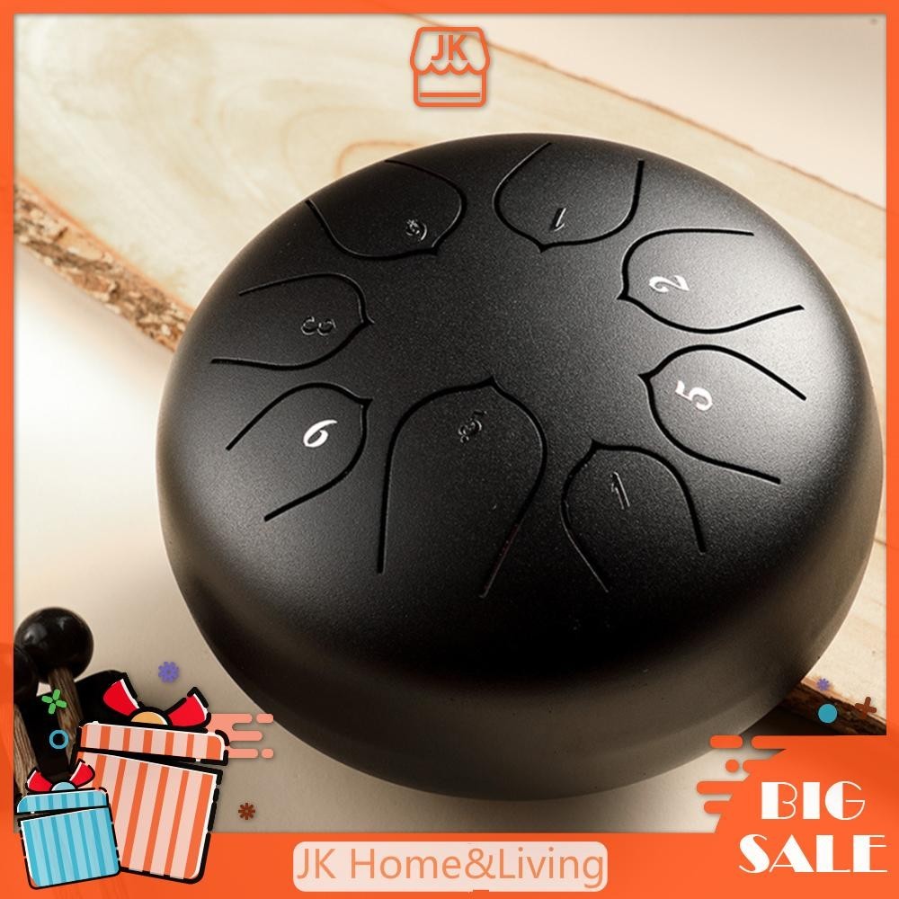 EASTROCK 6" Steel Tongue Drum - 8-Note C Key, With Mallets & Bag (Blue)