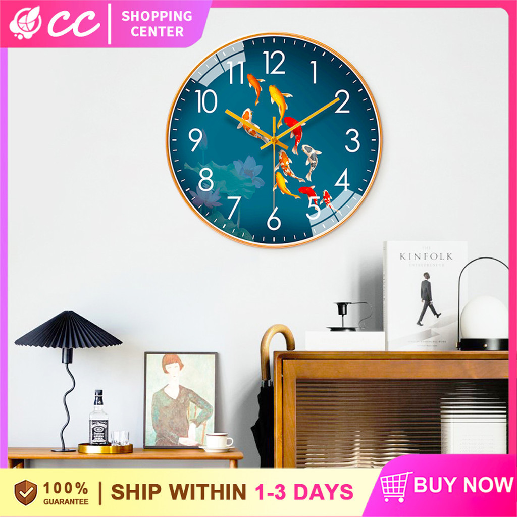 Large Round Wall Clock Modern Design Home Accessories Silent Creative ...