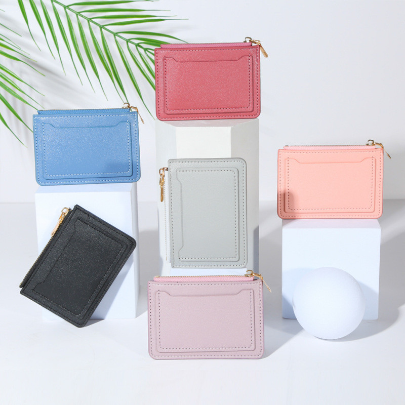 New card holder coin purse zipper card slot wallet female ins candy ...