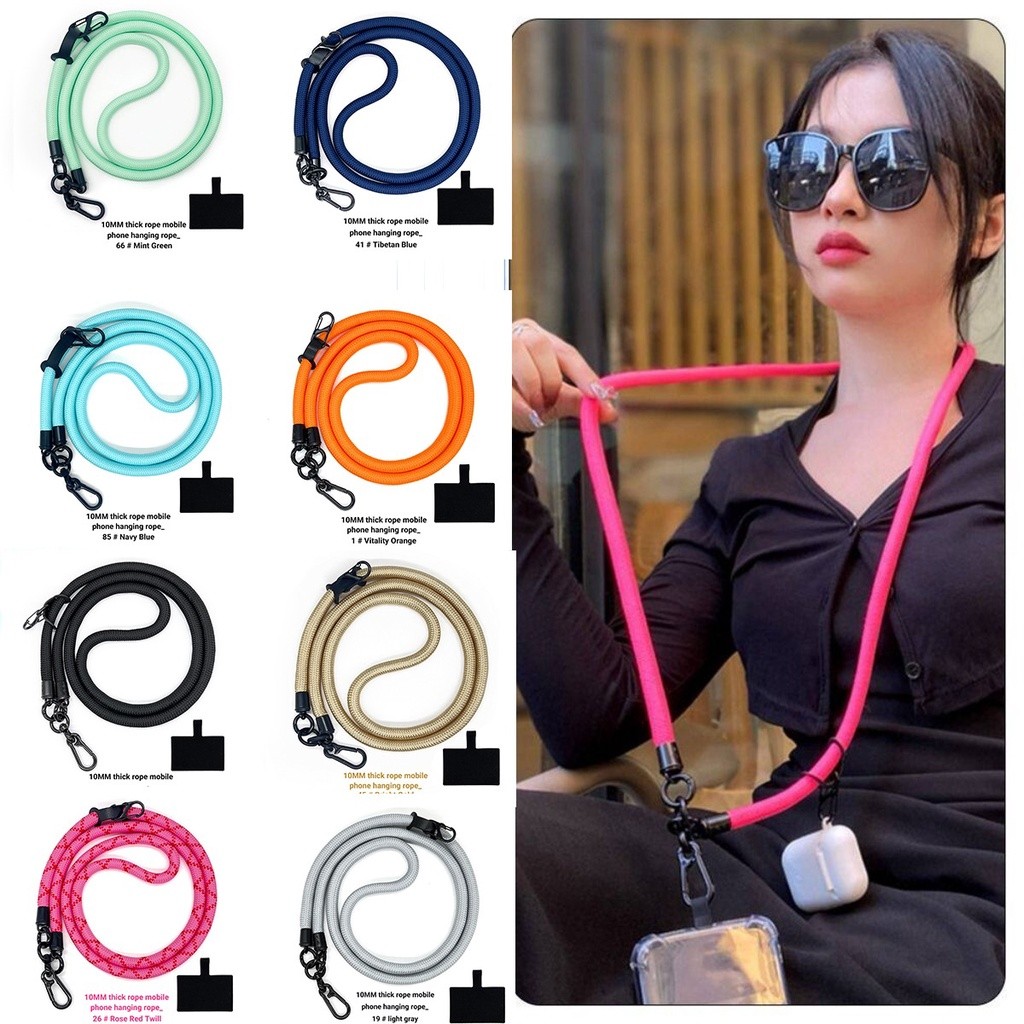 10mm Thick Rope Mobile Phone Lanyard Necklace Cord Strap For Hanging ...