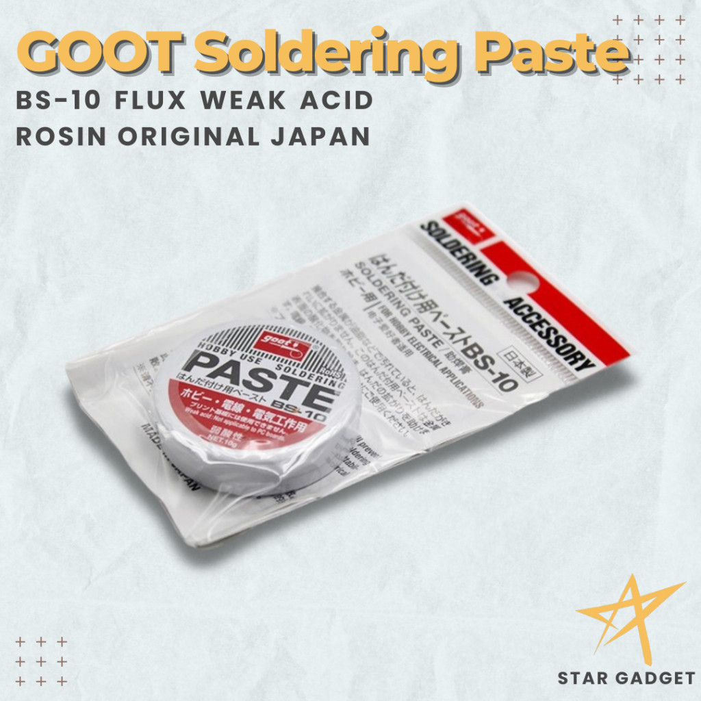 ♞GOOT Soldering Paste BS10 Flux Weak Acid Rosin Original Japan