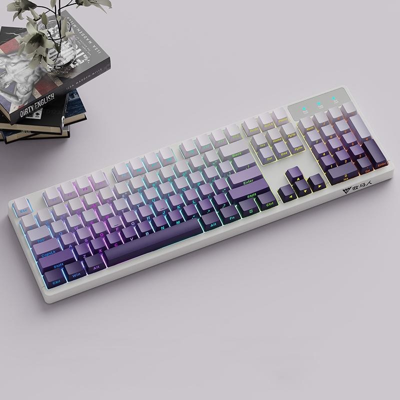 Mechanical Keyboard Wired Gaming Keyboard Large Keys Hot Swappable PBT