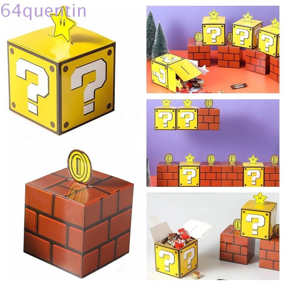 QUENTIN 5pcs Super Mario Candy Box, Cartoon Game Theme Gift Boxes, Goody  Bag Gold Coin Props Brick Paper Goody Treat Boxes Birthday Party Decoration  | Shopee Philippines