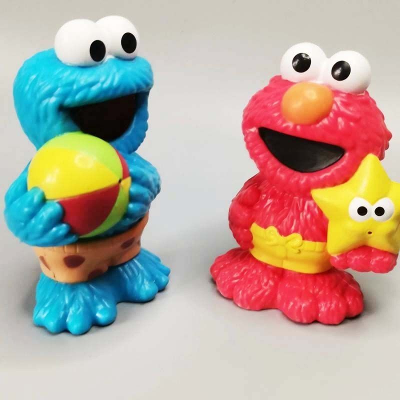 Bulk Goods Sesame Street Bath Toy Vinyl Spray Elmo Biscuit Monster Doll ...