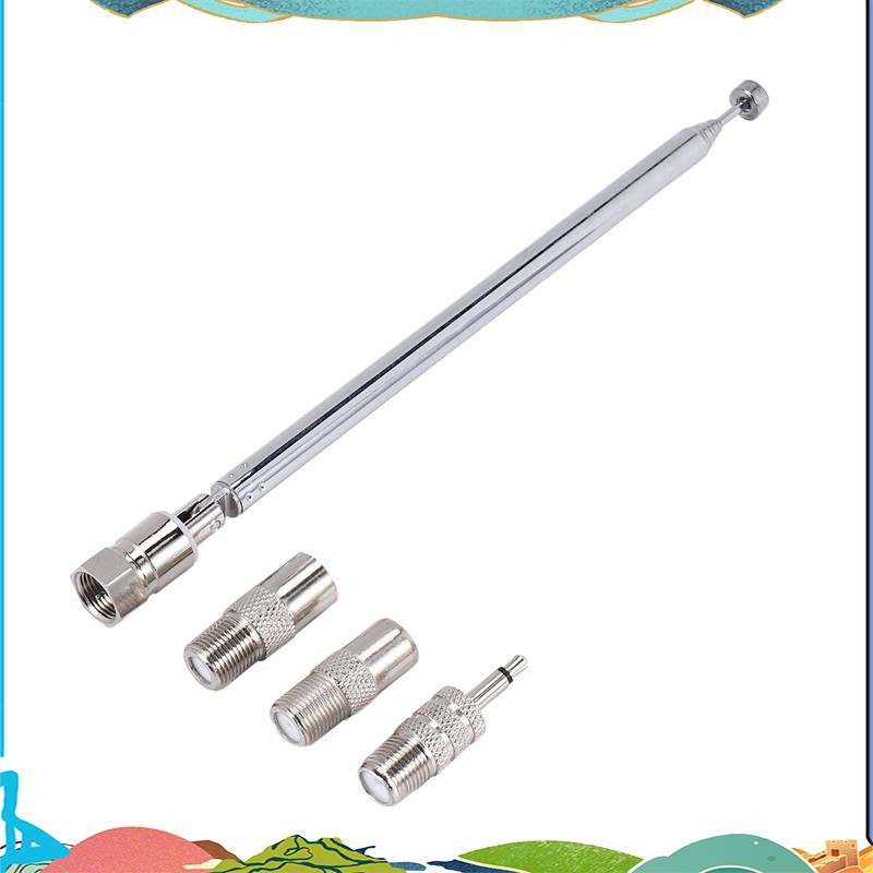 RADIO FM METALLO TV 6 Sezioni Antenna telescopica antenna tono argento