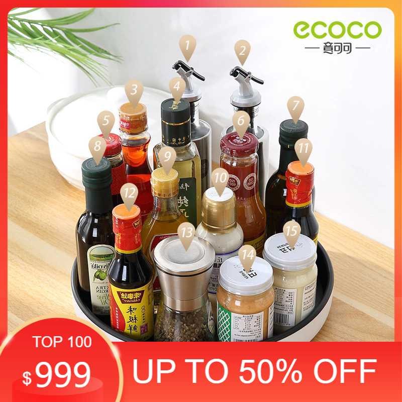 Kitchen Spice Bottle Rack Rotating Seasoning Rack Rotating 360 Degree ...