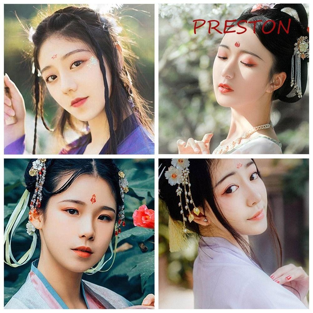 PRESTON Forehead Stickers, New Years Beauty Waterproof Eye Makeup Decal