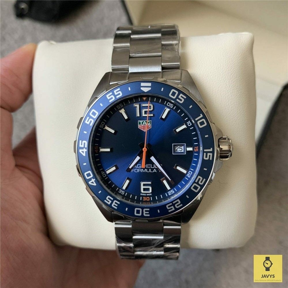 TAG Heuer Formula 1 Label WAZ1010. BA0842 Men s Watch Date Quartz 43 Mm SS Bracelet Blue Genuine