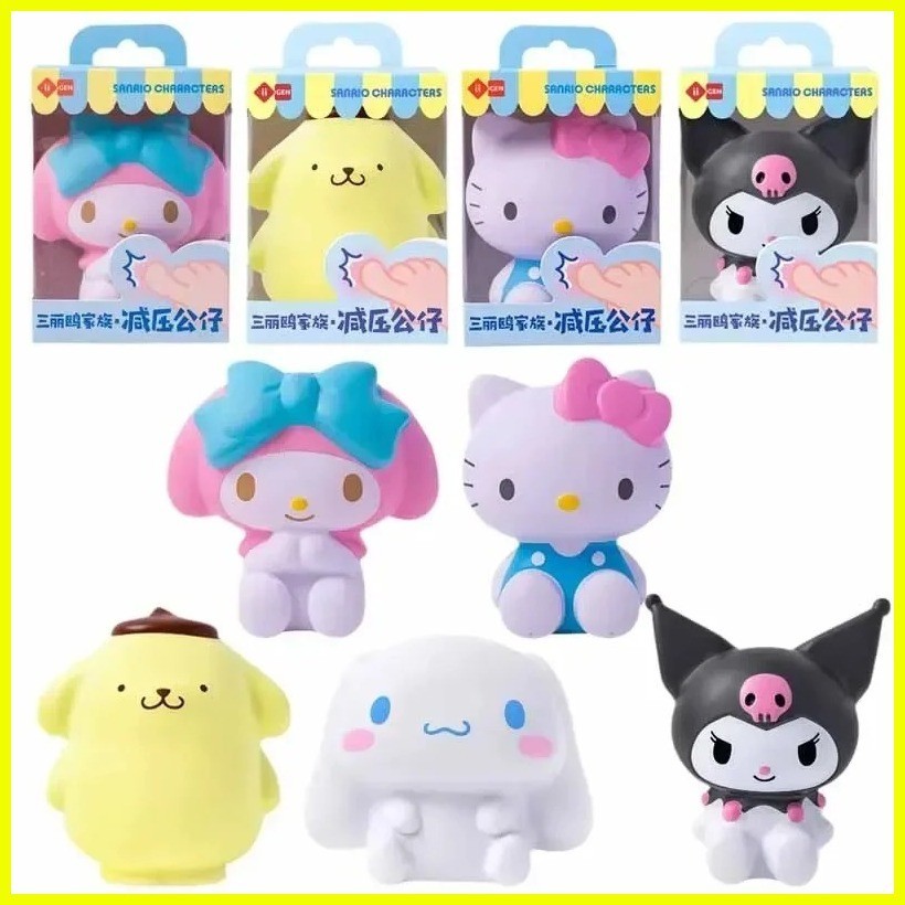 Kawaii Melody Decompression Sanrio Kuromi Cinnamoroll Stress Relief ...