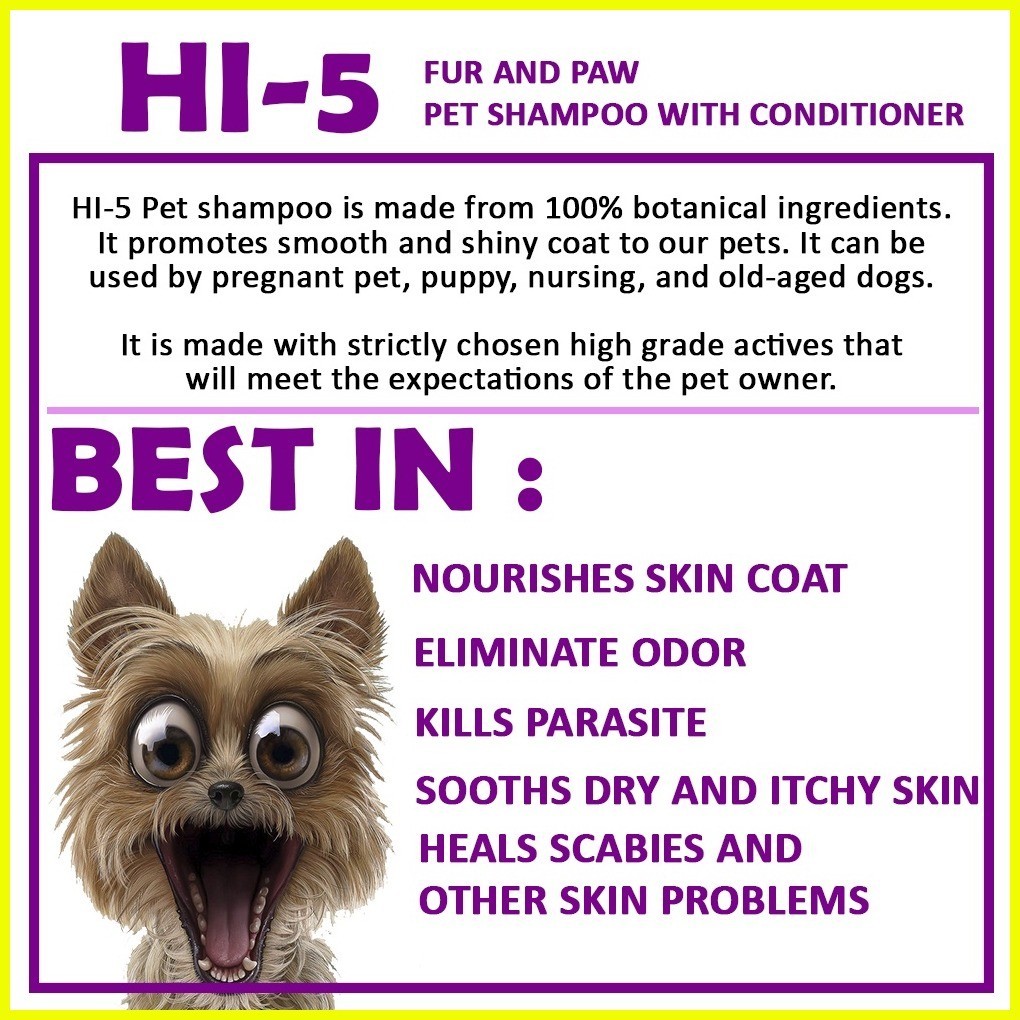 CERTIFIED SHAMPOO FOR DOGS HI 5 SHAMPOO FOR PETS CAN ALSO HEAL SCABIES OTHER SKIN PROBLEM