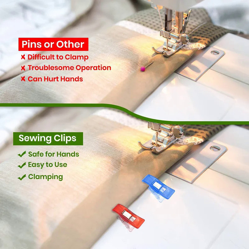 20/10 PCS Garment Clips Multipurpose Sewing Clips Colorful Clothing Pin ...