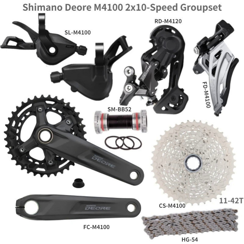 SHIMANO DEORE M4100 Groupset MTB Mountain Bike Groupset 2x10