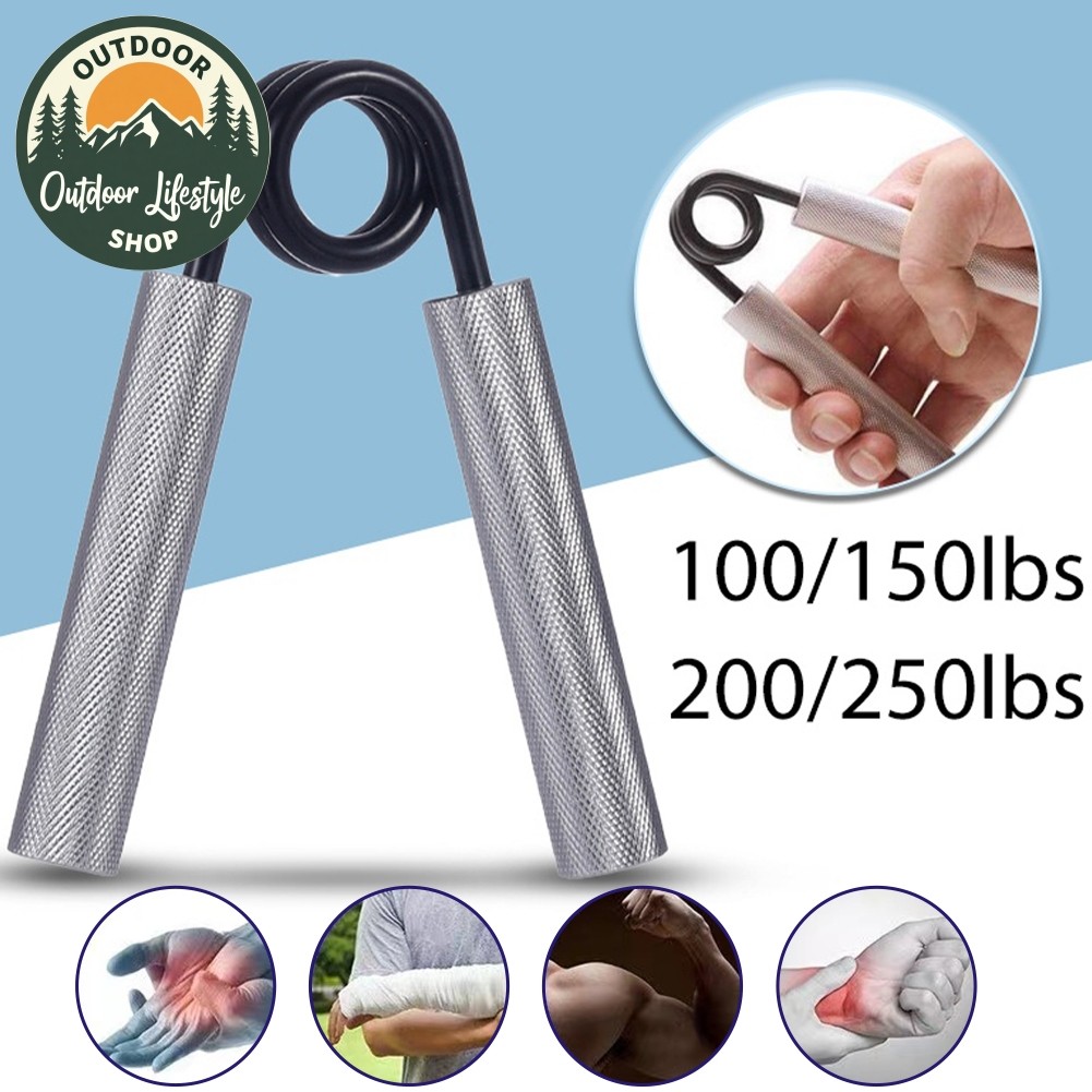 Metal Hand Grip Strength Trainer 100-250LB Set 4-Pack Metal Hand