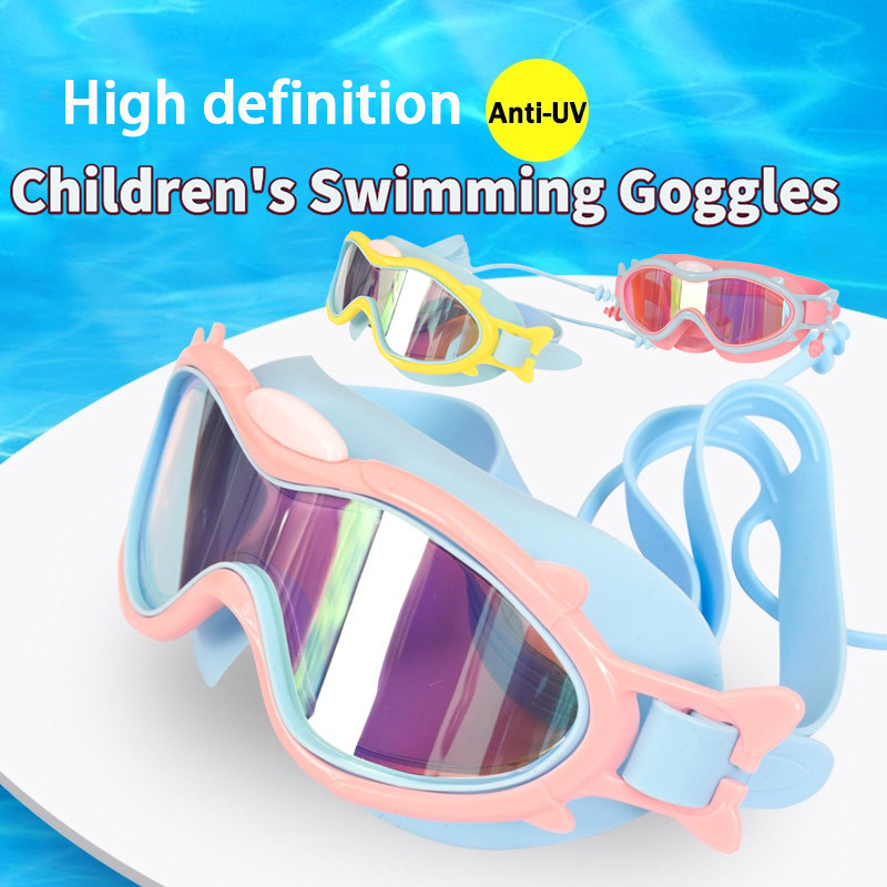 Children's Swimming Goggles waterproof anti-fog Adjustable transparent ...