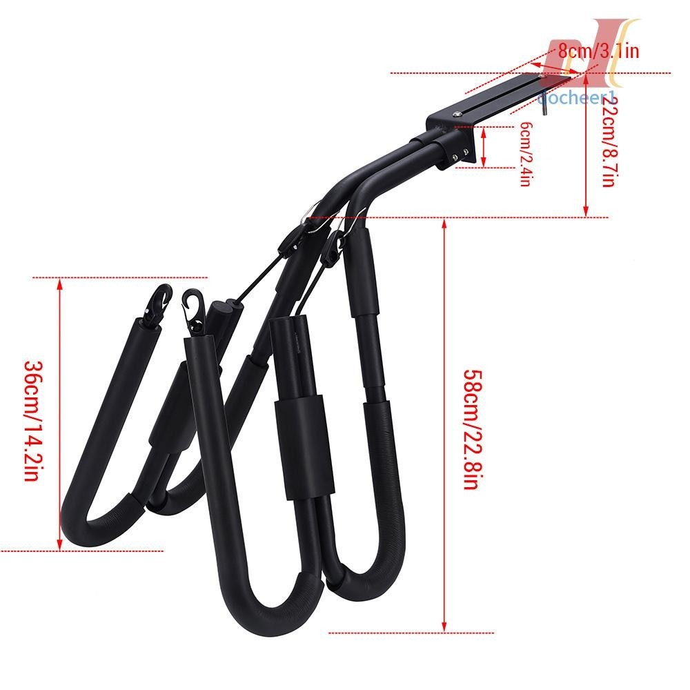 Bike Surfboard Rack Holder Double-Board Portable Adjustable Side ...