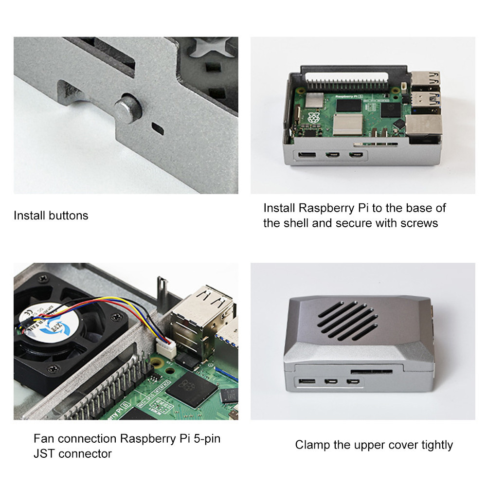 Silver Shadow Case with PWM Cooling Fan ABS Protective Shell for ...