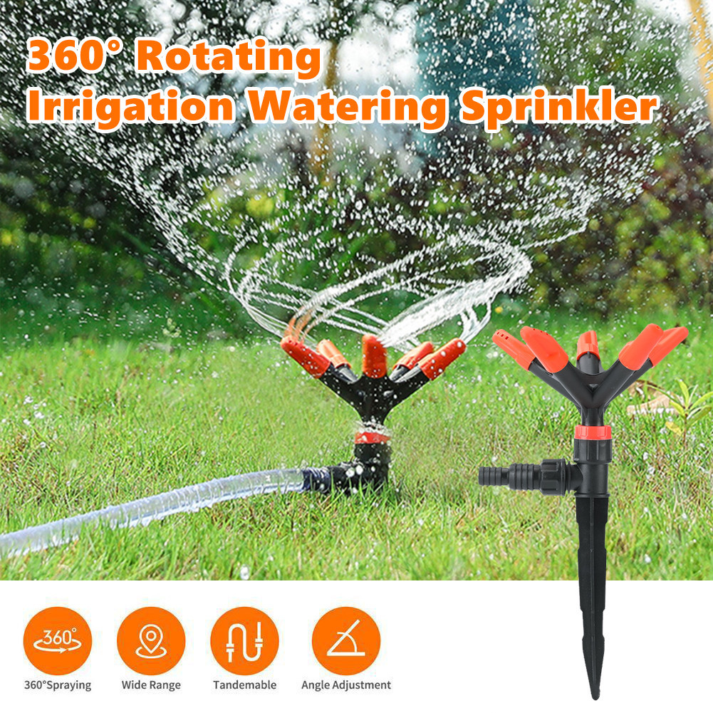 360° Rotating Pentagonal Showerhead Garden Irrigation Watering System