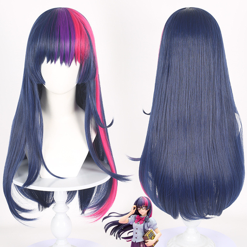 Twilight Sparkle Cospaly Wig My Little Pony Long Purple Blue Pink Mixed ...